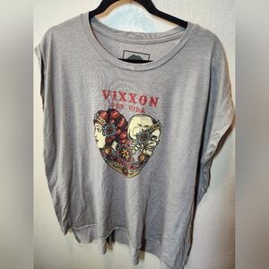Vixxon Gray Graphic Women's Top